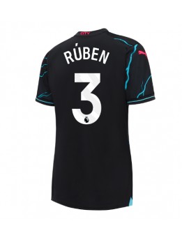 Manchester City Ruben Dias #3 Ausweichtrikot für Frauen 2023-24 Kurzarm